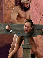 Harem wives watch as new slave suck their husband's cock!