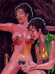 Ebony slave girl humiliated by master and mistress!