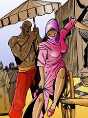 White girls sold at the slave market as slaves!