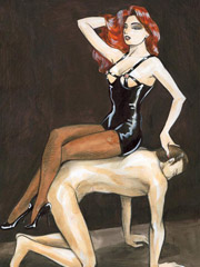 Ponyboy's humiliation and facesitting femdom art