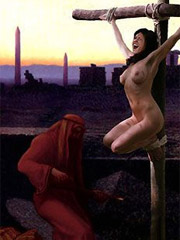 Slave girl get their pussies whipped in front of long line of men!