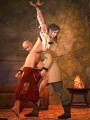 The crusaders put the prisoners in a cell and take one ...